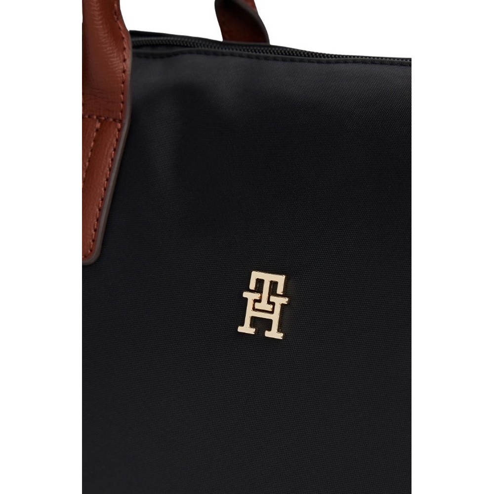 TOMMY HILFIGER POPETTE TOTE ΤΣΑΝΤΑ ΓΥΝΑΙΚΕΙΑ BLACK