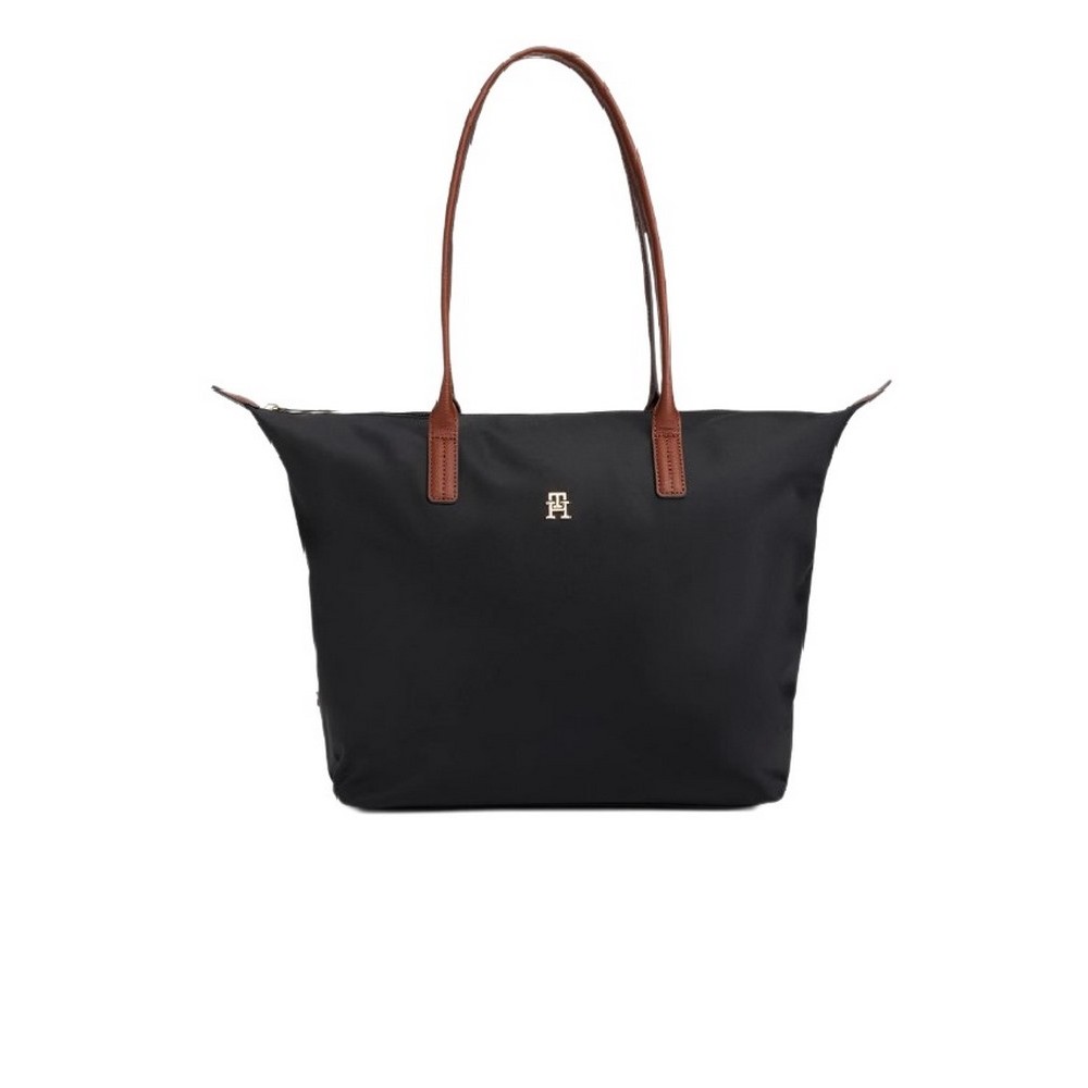TOMMY HILFIGER POPETTE TOTE ΤΣΑΝΤΑ ΓΥΝΑΙΚΕΙΑ BLACK
