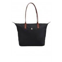 TOMMY HILFIGER POPETTE TOTE ΤΣΑΝΤΑ ΓΥΝΑΙΚΕΙΑ BLACK