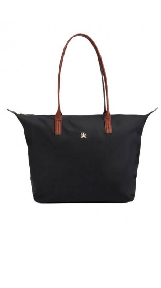 TOMMY HILFIGER POPETTE TOTE ΤΣΑΝΤΑ ΓΥΝΑΙΚΕΙΑ BLACK