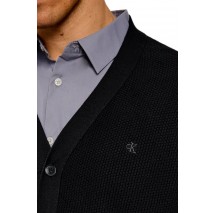 CALVIN KLEIN TEXTURED COTTON CARDIGAN 12GG ΖΑΚΕΤΑ ΠΛΕΚΤΗ ΑΝΔΡΙΚΗ BLACK