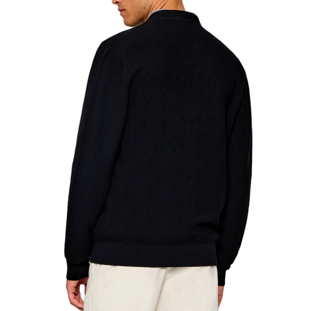 CALVIN KLEIN TEXTURED COTTON CARDIGAN 12GG ΖΑΚΕΤΑ ΠΛΕΚΤΗ ΑΝΔΡΙΚΗ BLACK