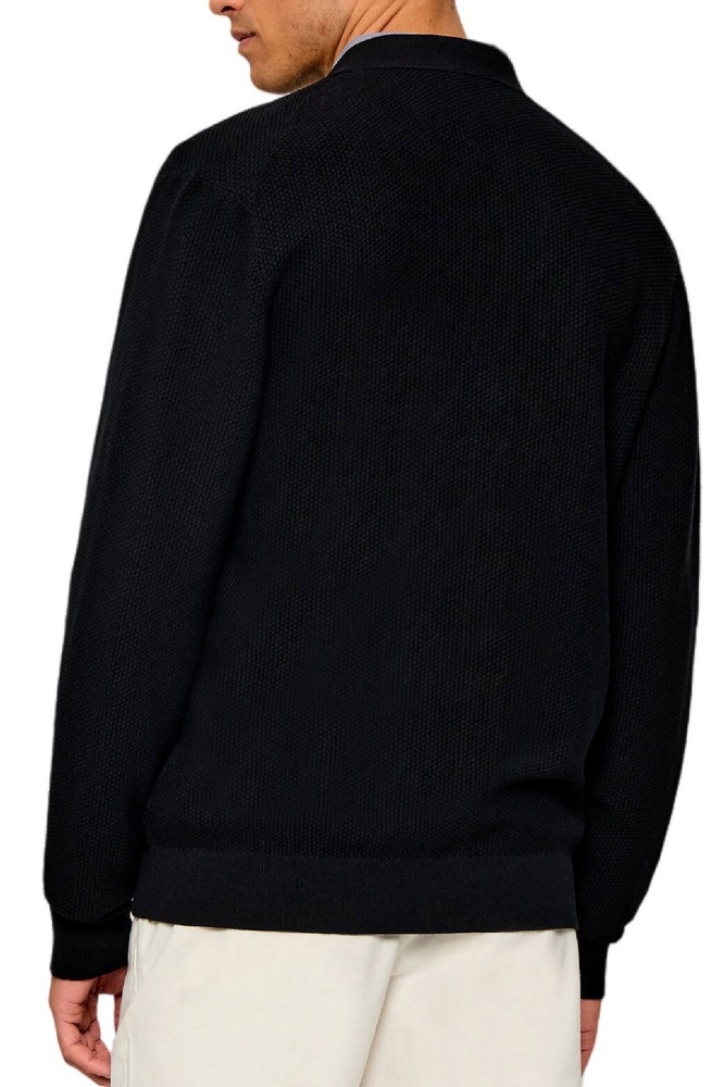 CALVIN KLEIN TEXTURED COTTON CARDIGAN 12GG ΖΑΚΕΤΑ ΠΛΕΚΤΗ ΑΝΔΡΙΚΗ BLACK