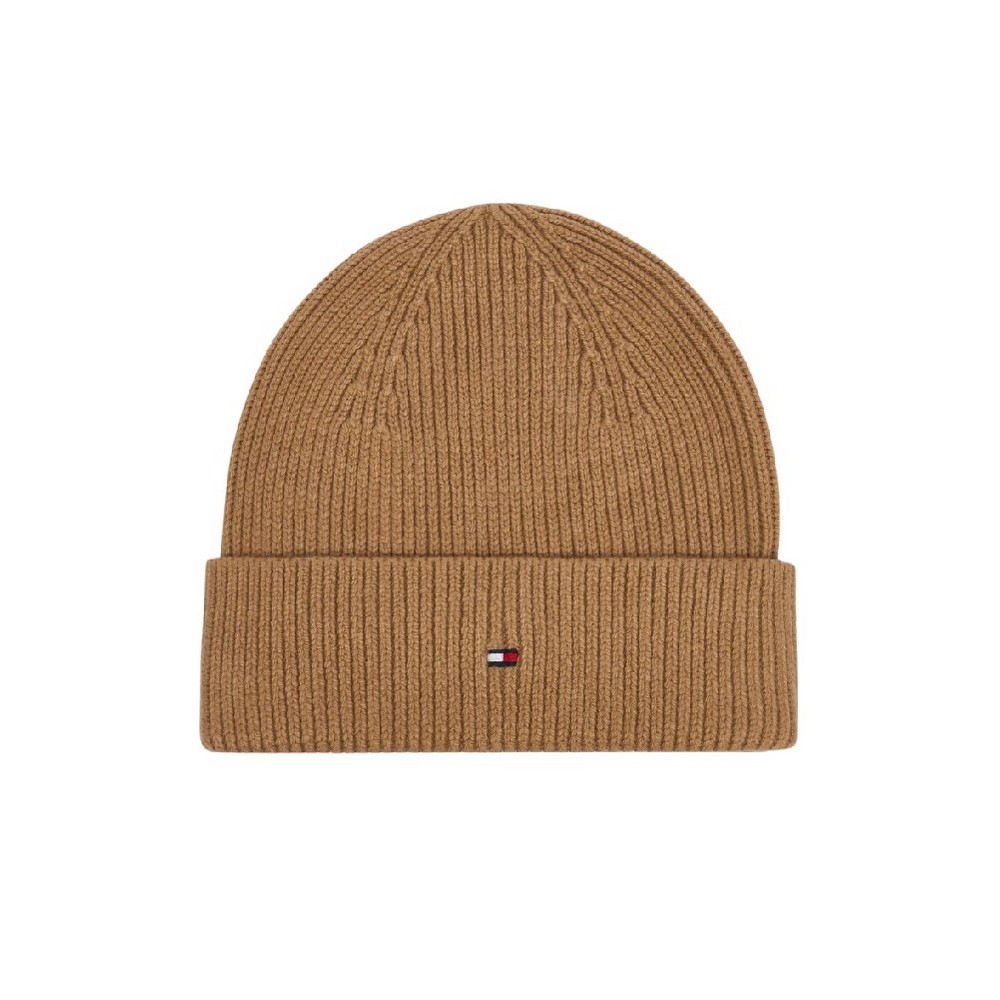 TOMMY HILFIGER FLAG KNIT BEANIE ΣΚΟΥΦΟΣ ΓΥΝΑΙΚΕΙΟΣ BEIGE