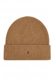 TOMMY HILFIGER FLAG KNIT BEANIE ΣΚΟΥΦΟΣ ΓΥΝΑΙΚΕΙΟΣ BEIGE