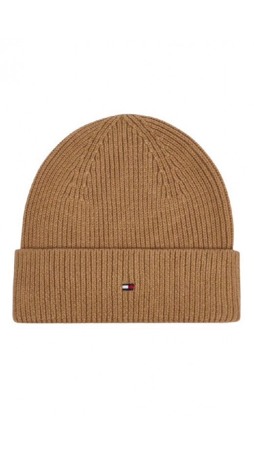 TOMMY HILFIGER FLAG KNIT BEANIE ΣΚΟΥΦΟΣ ΓΥΝΑΙΚΕΙΟΣ BEIGE