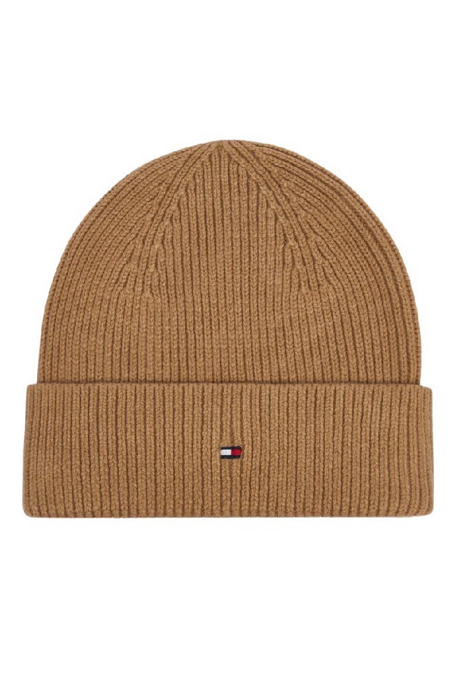 TOMMY HILFIGER FLAG KNIT BEANIE ΣΚΟΥΦΟΣ ΓΥΝΑΙΚΕΙΟΣ BEIGE