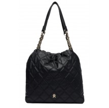 TOMMY HILFIGER FEMININE TOTE ΤΣΑΝΤΑ ΓΥΝΑΙΚΕΙΑ BLACK