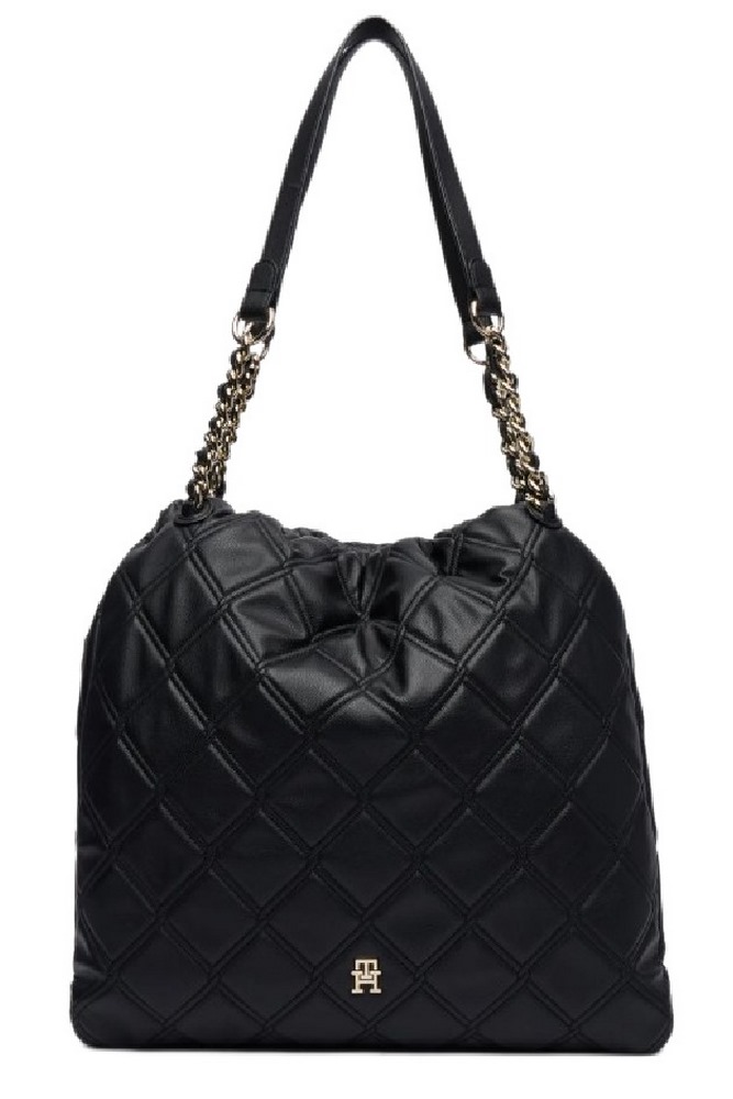 TOMMY HILFIGER FEMININE TOTE ΤΣΑΝΤΑ ΓΥΝΑΙΚΕΙΑ BLACK