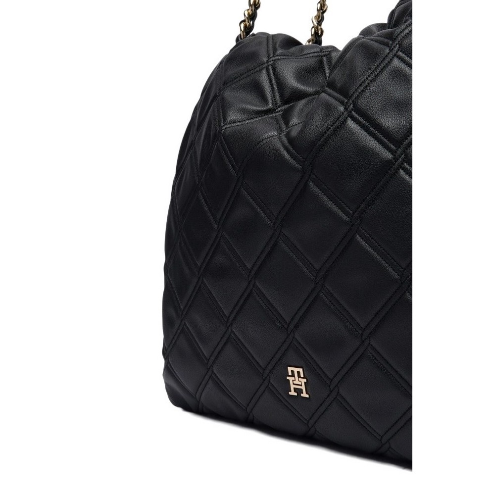 TOMMY HILFIGER FEMININE TOTE ΤΣΑΝΤΑ ΓΥΝΑΙΚΕΙΑ BLACK