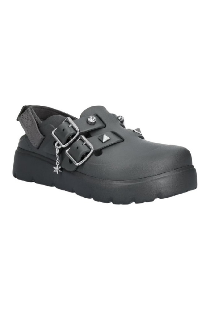 CROCS LOAFERETTE STAR STUDDED CLOG ΠΕΔΙΛΟ ΓΥΝΑΙΚΕΙΟ GREY