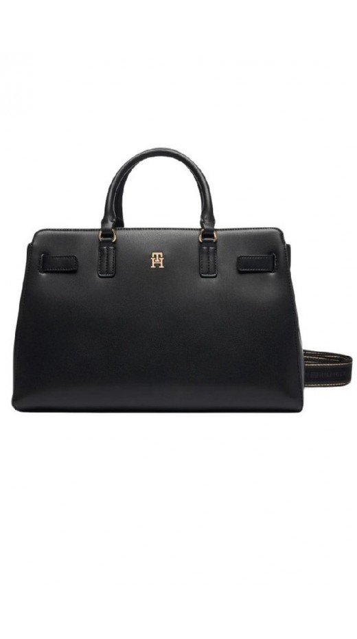 TOMMY HILFIGER JOY SATCHEL ΤΣΑΝΤΑ ΓΥΝΑΙΚΕΙΑ BLACK
