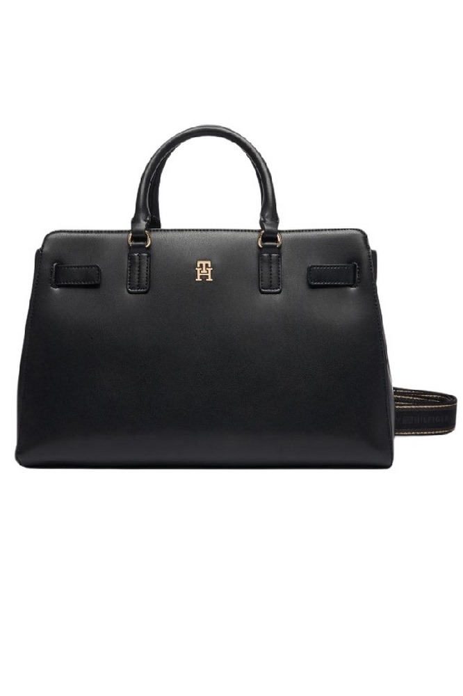 TOMMY HILFIGER JOY SATCHEL ΤΣΑΝΤΑ ΓΥΝΑΙΚΕΙΑ BLACK