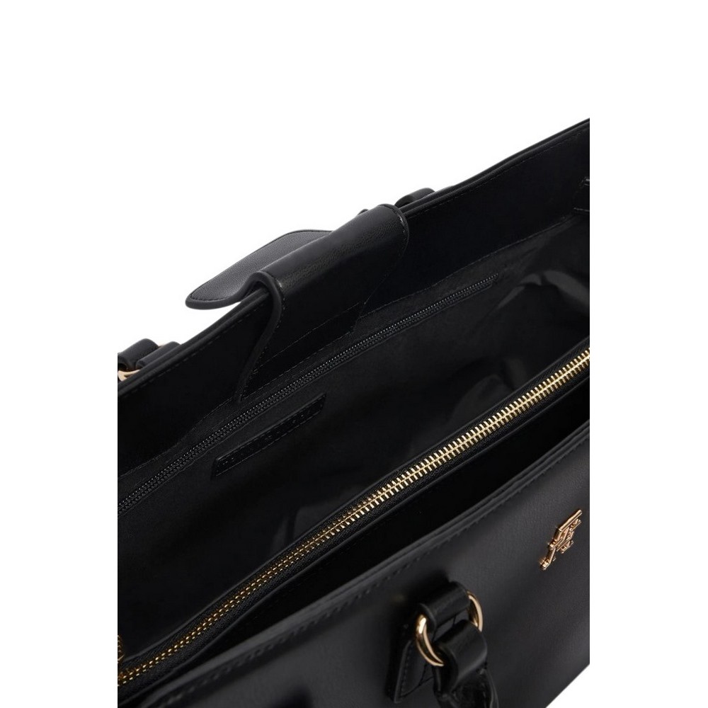TOMMY HILFIGER JOY SATCHEL ΤΣΑΝΤΑ ΓΥΝΑΙΚΕΙΑ BLACK