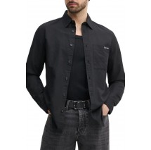 CALVIN KLEIN JEANS LINEN COTTON SHIRT ΠΟΥΚΑΜΙΣΟ ΑΝΔΡΙΚΟ BLACK