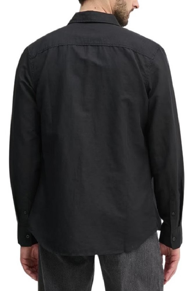 CALVIN KLEIN JEANS LINEN COTTON SHIRT ΠΟΥΚΑΜΙΣΟ ΑΝΔΡΙΚΟ BLACK
