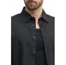 CALVIN KLEIN JEANS LINEN COTTON SHIRT ΠΟΥΚΑΜΙΣΟ ΑΝΔΡΙΚΟ BLACK