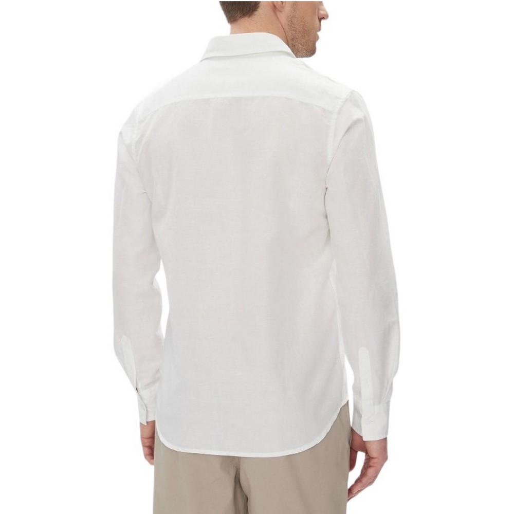 CALVIN KLEIN JEANS LINEN COTTON SHIRT ΠΟΥΚΑΜΙΣΟ ΑΝΔΡΙΚΟ BRIGHT WHITE
