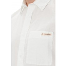 CALVIN KLEIN JEANS LINEN COTTON SHIRT ΠΟΥΚΑΜΙΣΟ ΑΝΔΡΙΚΟ BRIGHT WHITE