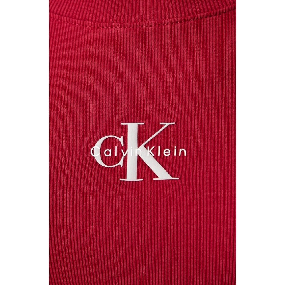 CALVIN KLEIN JEANS A MONOGRAM BABY TEE ΜΠΛΟΥΖΑ ΜΑΚΡΥΜΑΝΙΚΗ ΓΥΝΑΙΚΕΙΑ RED
