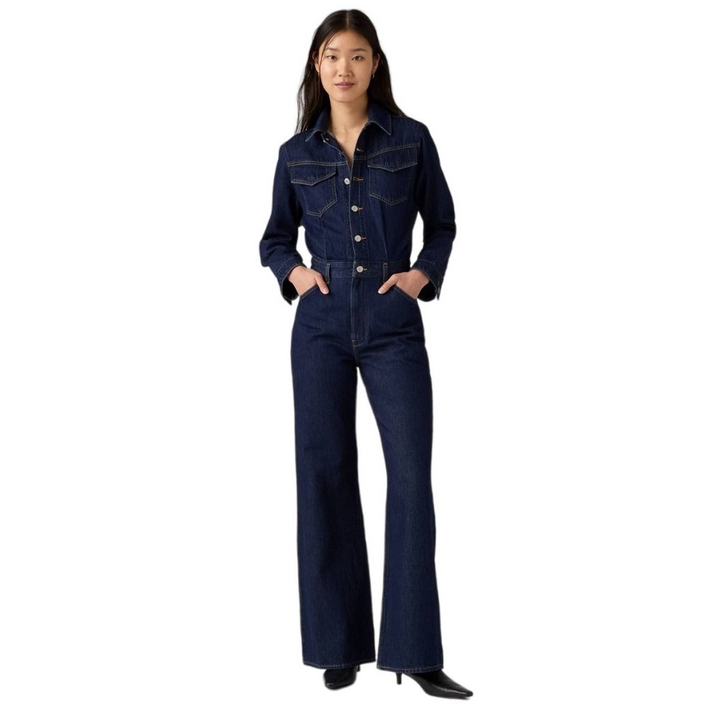 LEVIS WESTERN JUMPSUIT FLAT FINISH ΟΛΟΣΩΜΗ ΦΟΡΜΑ ΤΖΙΝ ΓΥΝΑΙΚΕΙΑ DARK INDIGO