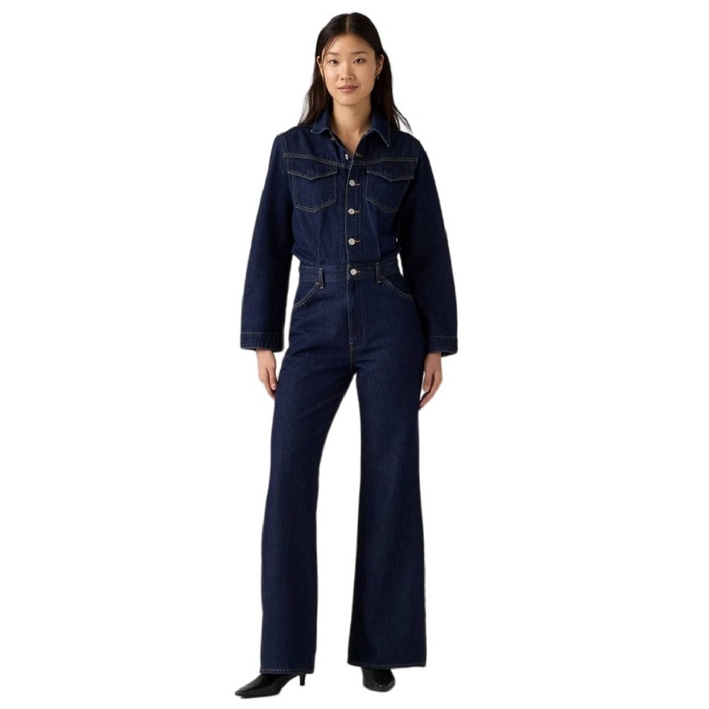 LEVIS WESTERN JUMPSUIT FLAT FINISH ΟΛΟΣΩΜΗ ΦΟΡΜΑ ΤΖΙΝ ΓΥΝΑΙΚΕΙΑ DARK INDIGO