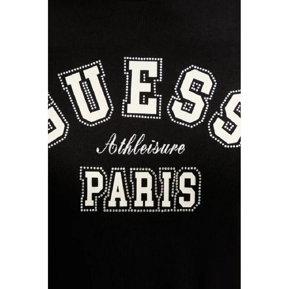 GUESS ANITA CN T-SHIRT ΜΠΛΟΥΖΑ ΓΥΝΑΙΚΕΙΑ BLACK