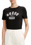 GUESS ANITA CN T-SHIRT ΜΠΛΟΥΖΑ ΓΥΝΑΙΚΕΙΑ BLACK