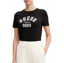 GUESS ANITA CN T-SHIRT ΜΠΛΟΥΖΑ ΓΥΝΑΙΚΕΙΑ BLACK