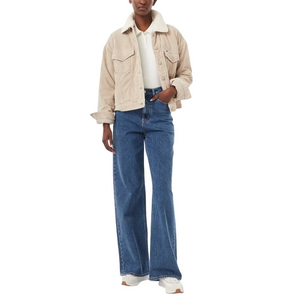 TOMMY JEANS CORD TRUCKER JACKET ΜΠΟΥΦΑΝ ΓΥΝΑΙΚΕΙΟ SAND