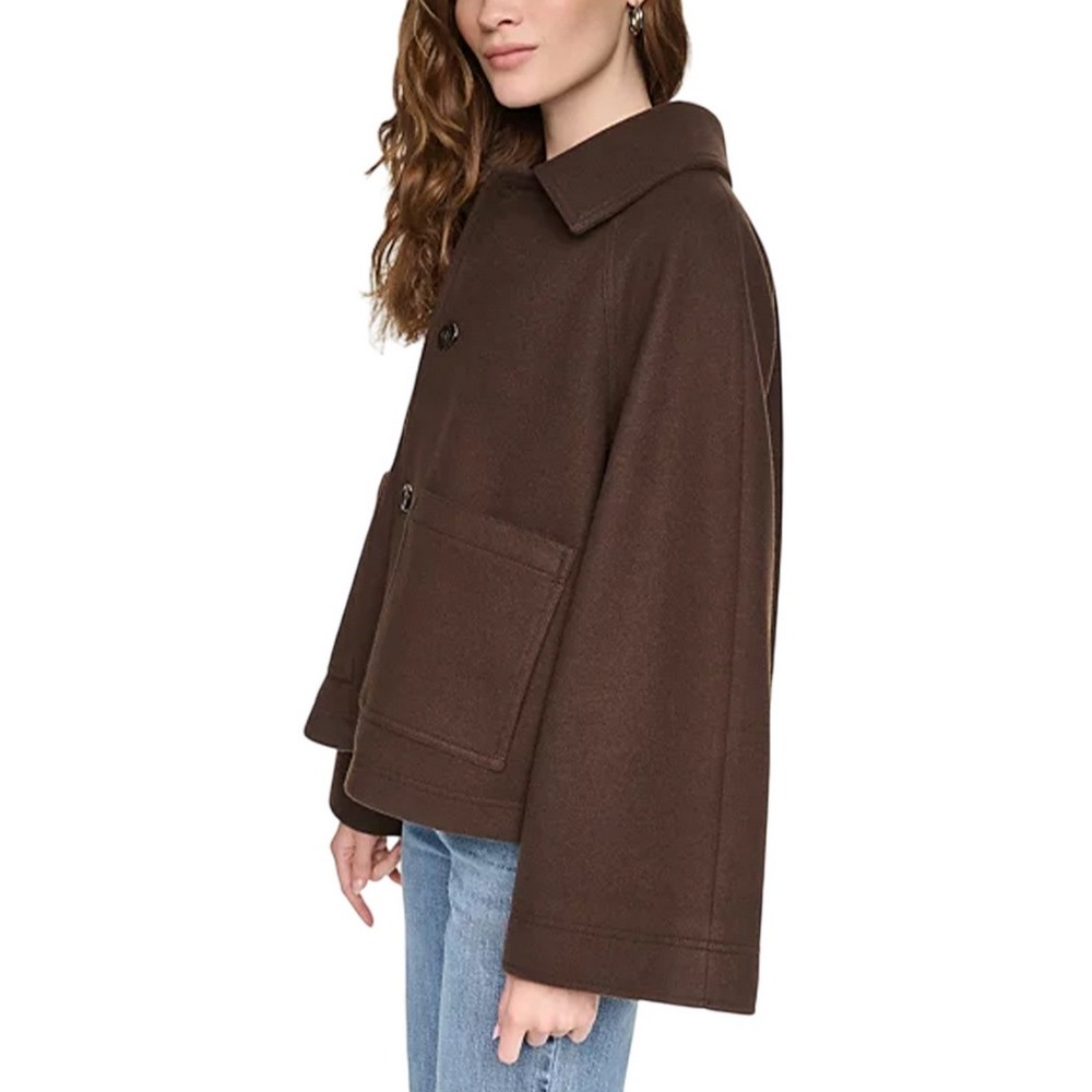 DKNY SHORT SWING COAT ΠΑΛΤΟ ΚΟΝΤΟ ΓΥΝΑΙΚΕΙΟ ESPRESSO
