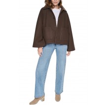 DKNY SHORT SWING COAT ΠΑΛΤΟ ΚΟΝΤΟ ΓΥΝΑΙΚΕΙΟ ESPRESSO
