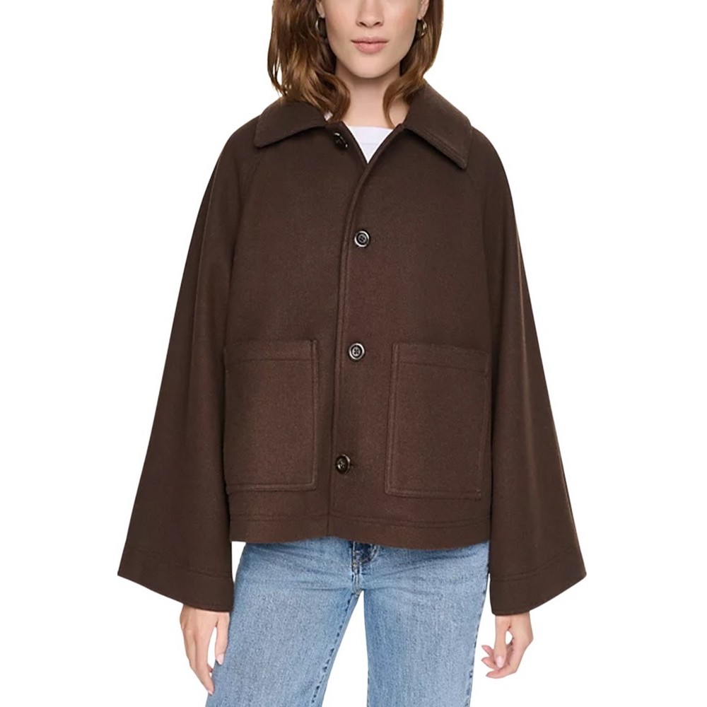 DKNY SHORT SWING COAT ΠΑΛΤΟ ΚΟΝΤΟ ΓΥΝΑΙΚΕΙΟ ESPRESSO
