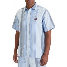 TOMMY JEANS RLX STRIPE SHIRT EXT ΠΟΥΚΑΜΙΣΟ ΚΟΝΤΟΜΑΝΙΚΟ ΑΝΔΡΙΚΟ CIEL