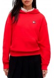 TOMMY JEANS BXY ARCH WAVY FLAG HOOD EXT ΜΠΛΟΥΖΑ ΦΟΥΤΕΡ ΓΥΝΑΙΚΕΙΑ RED