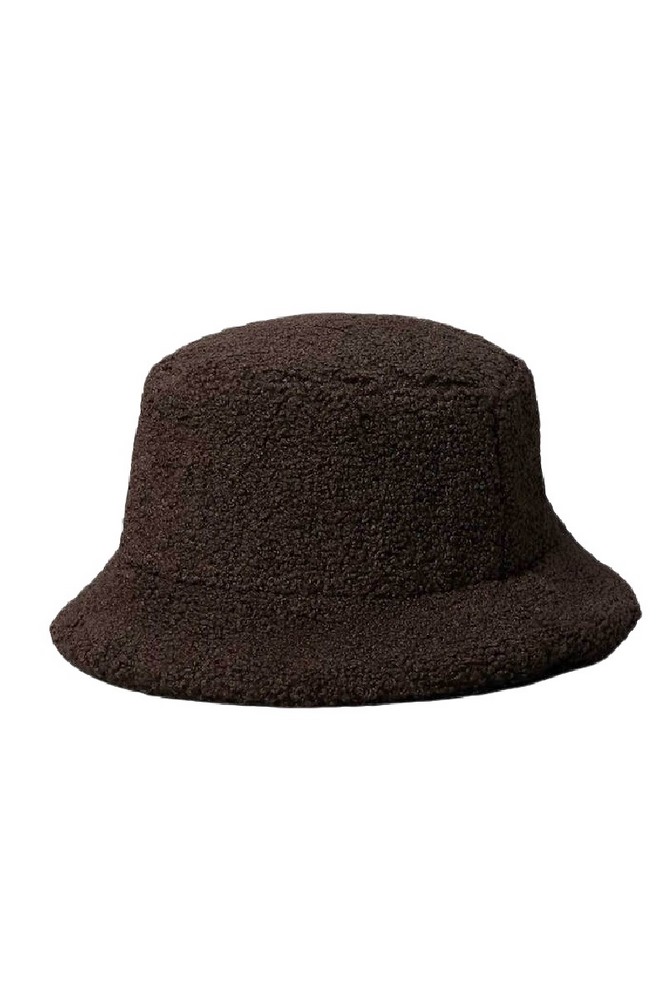CALVIN KLEIN ALL-OVER SHERPA W/ PATCH BUCKET ΚΑΠΕΛΟ ΓΥΝΑΙΚΕΙΟ BROWN