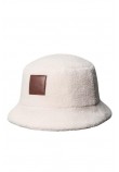 CALVIN KLEIN ALL-OVER SHERPA W/ PATCH BUCKET ΚΑΠΕΛΟ ΓΥΝΑΙΚΕΙΟ CREAMY WHITE