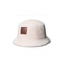 CALVIN KLEIN ALL-OVER SHERPA W/ PATCH BUCKET ΚΑΠΕΛΟ ΓΥΝΑΙΚΕΙΟ CREAMY WHITE