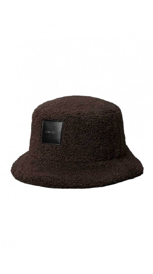 CALVIN KLEIN ALL-OVER SHERPA W/ PATCH BUCKET ΚΑΠΕΛΟ ΓΥΝΑΙΚΕΙΟ BROWN