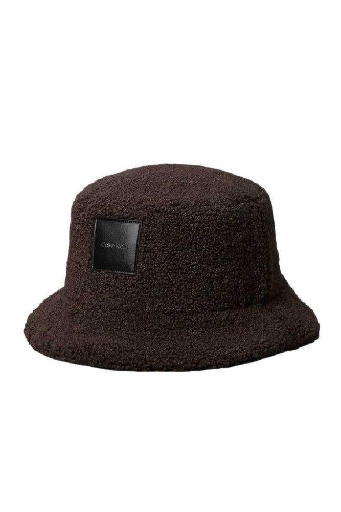 CALVIN KLEIN ALL-OVER SHERPA W/ PATCH BUCKET ΚΑΠΕΛΟ ΓΥΝΑΙΚΕΙΟ BROWN
