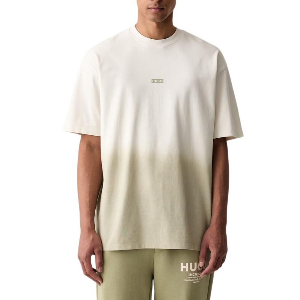 HUGO BOSS NALONO F JERSEY T-SHIRT ΜΠΛΟΥΖΑ ΑΝΔΡΙΚΗ BEIGE