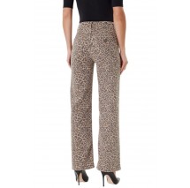 GUESS MARRONE WIDE LEG W5YA1AWHFP2 ΠΑΝΤΕΛΟΝΙ ΓΥΝΑΙΚΕΙΟ LEOPARD PRINT