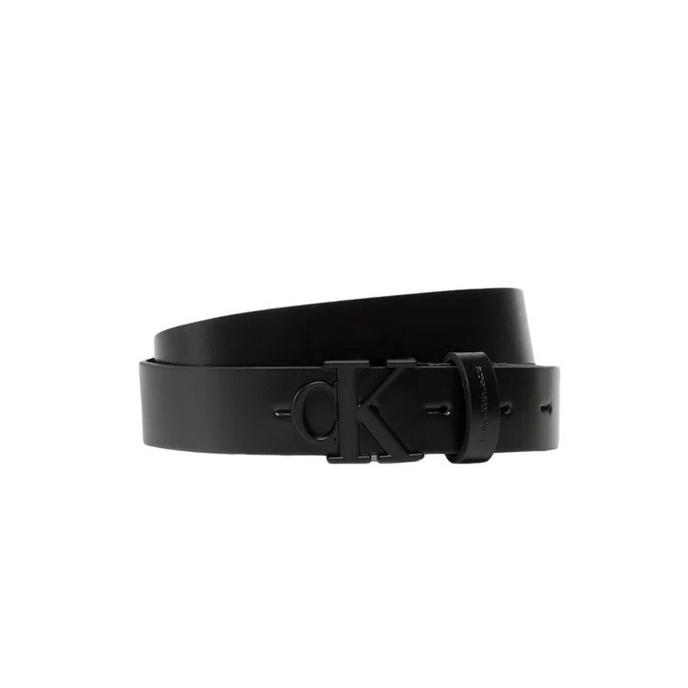 CALVIN KLEIN JEANS ROUND MONO PLAQUE BELT 30MM ΖΩΝΗ ΓΥΝΑΙΚΕΙΑ BLACK