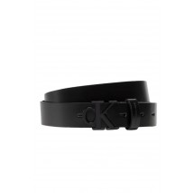 CALVIN KLEIN JEANS ROUND MONO PLAQUE BELT 30MM ΖΩΝΗ ΓΥΝΑΙΚΕΙΑ BLACK