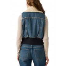 LEVIS TINY SHERPA VEST WORN IN ΓΙΛΕΚΟ ΤΖΙΝ ΓΥΝΑΙΚΕΙΟ MED INDIGO