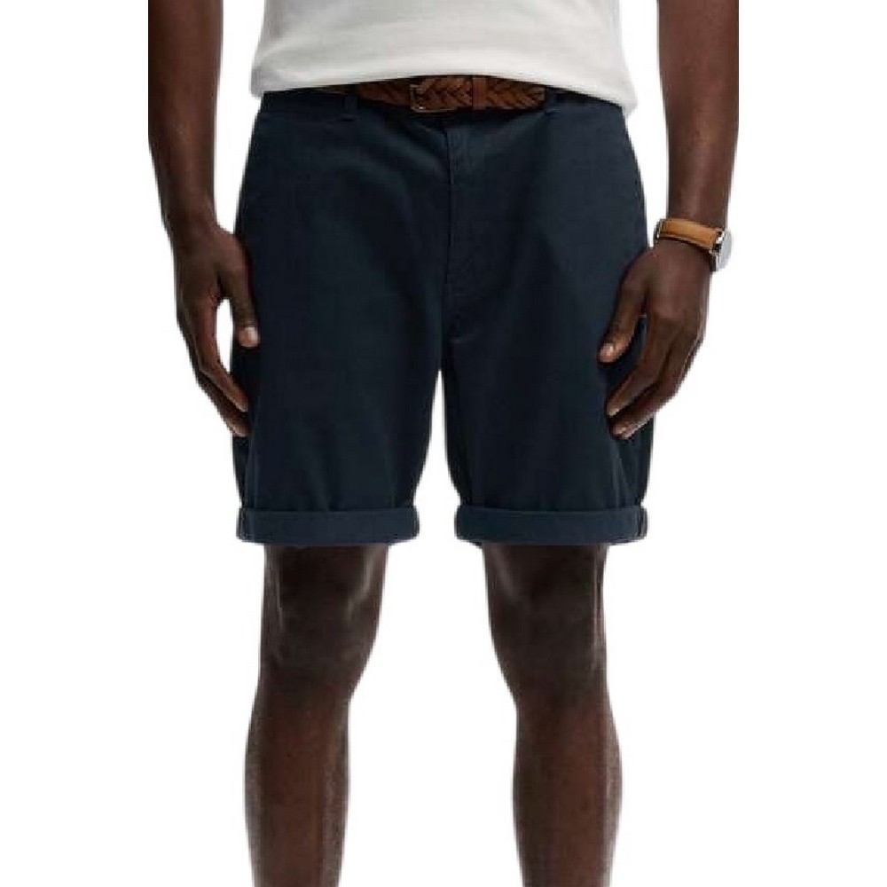 SUPERDRY D1 STUD PREMIUM REGULAR CHINO SHORT ΣΟΡΤΣ ΑΝΔΡΙΚΟ NAVY