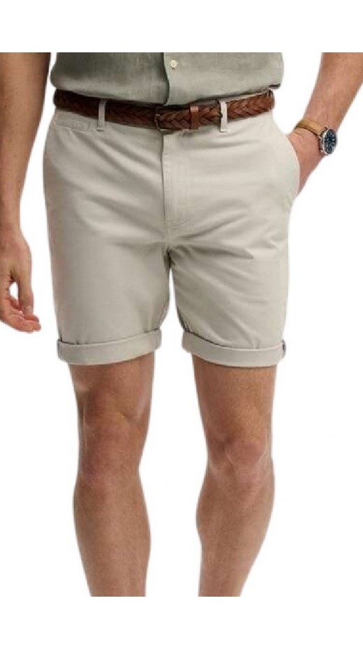 SUPERDRY D1 STUD PREMIUM REGULAR CHINO SHORT ΣΟΡΤΣ ΑΝΔΡΙΚΟ GREY