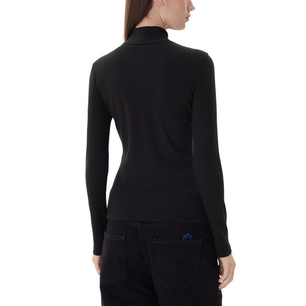 HUGO BOSS EASY LONGSLEEVE JERSEY ΜΠΛΟΥΖΑ ΓΥΝΑΙΚΕΙΑ BLACK