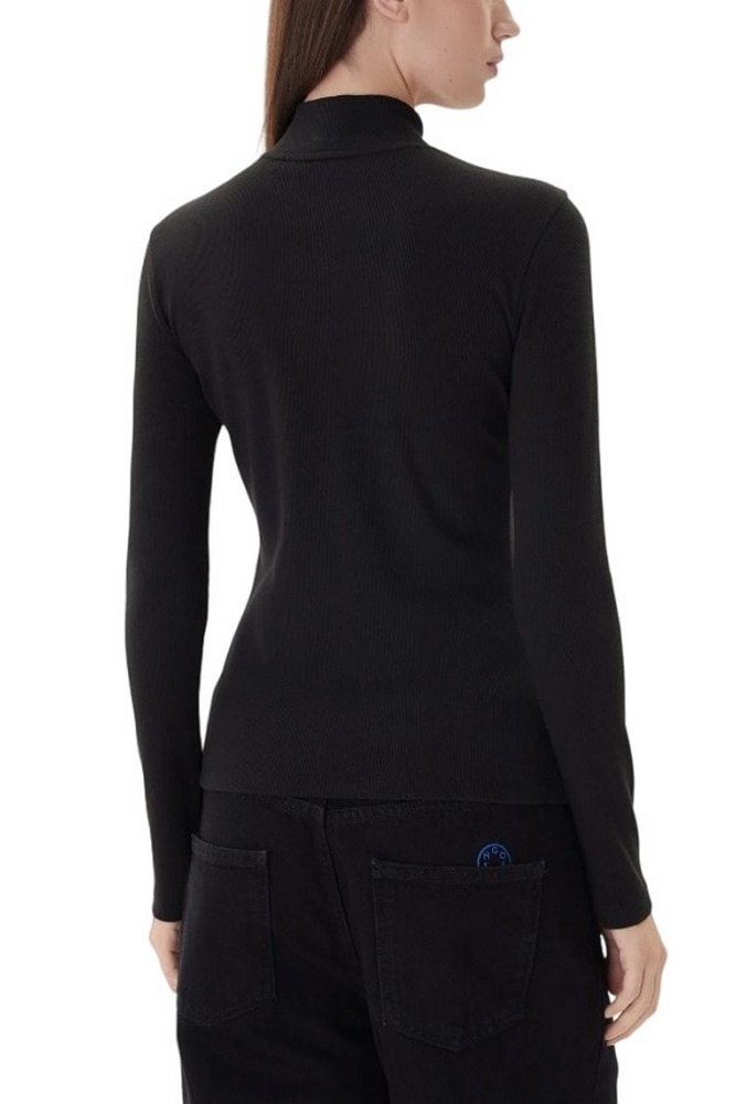 HUGO BOSS EASY LONGSLEEVE JERSEY ΜΠΛΟΥΖΑ ΓΥΝΑΙΚΕΙΑ BLACK