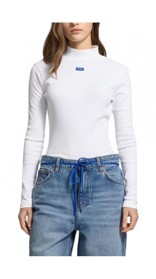 HUGO BOSS EASY LONGSLEEVE JERSEY ΜΠΛΟΥΖΑ ΓΥΝΑΙΚΕΙΑ WHITE
